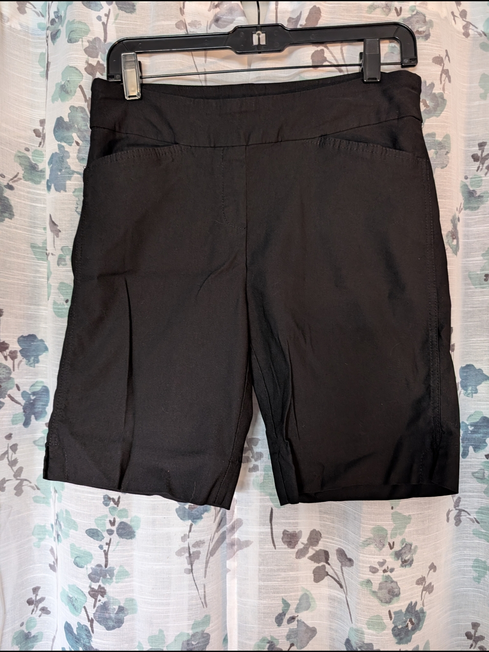 Hilary Radley Black Bermuda Stretch Shorts